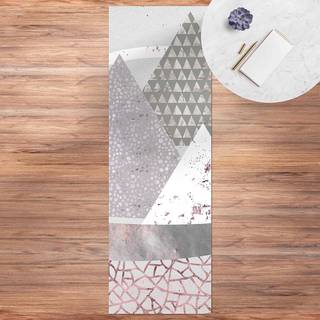 Tappeto Paesaggio di montagna astratto Vinile / Poliestere - 70 x 210 cm