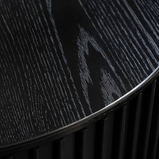 Tavolino Sienna MDF / Acciaio / Impiallacciatura in vero legno - Nero