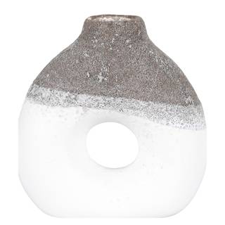 Vase Borge Keramik - Weiß / Braun