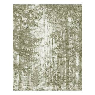 Fotomurale Fading Forest Tessuto non tessuto - Marrone / Bianco / Rosso - 200 x 250 cm