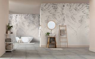 Fotomurale Illuminating Ivy Tessuto non tessuto - Nero / Bianco - 200 x 250 cm