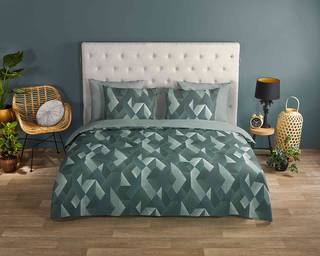 Copripiumino e federa Novan Cotone - 240 x 240 cm - Verde - 240 x 240 cm