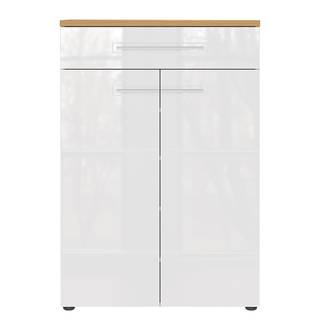 Garderobeset Aledo 2-delig hoogglans wit/Navarra eikenhouten look