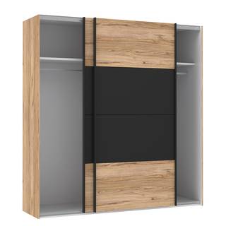 Armoire à portes coulissantes Franken Imitation chêne / Noir