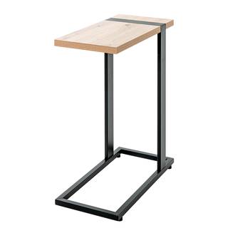 Tavolino Strathy B MDF / Acciaio - Effetto rovere nodato - Effetto simil quercia selvatica