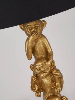 Lampada da tavolo Wise Monkeys Resina sintetica - Oro