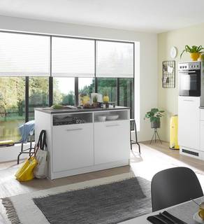 Isola per cucina Krusau Bianco opaco / Nero