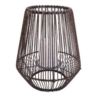 LED-solarlamp Ratten kunststof/ijzer - bruin