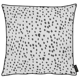 Kussensloop Jimmy polyester - grijs/zwart - 46 x 46 cm - Grijs/zwart