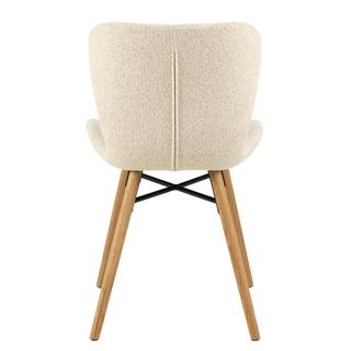 Gestoffeerde stoel Livaras Bouclé Stof Moena: Crèmekleurig - 2-delige set
