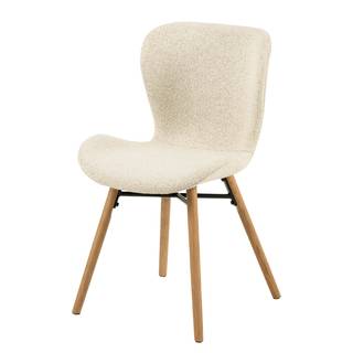 Gestoffeerde stoel Livaras Bouclé Stof Moena: Crèmekleurig - 2-delige set
