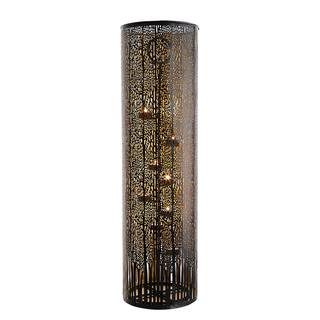 Windlicht mit Einsatz AUTUMN GLOW Eisen- Schwarz / Gold - Höhe: 80 cm