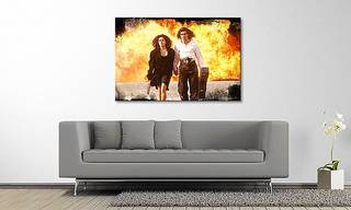 Afbeelding Desperado massief sparrenhout/textielmix - 80 x 120 cm