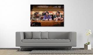 Afbeelding The Big Lebowski massief sparrenhout/textielmix - 80 x 120 cm