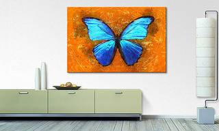 Afbeelding Blue Wonder massief sparrenhout/textielmix - 80 x 120 cm