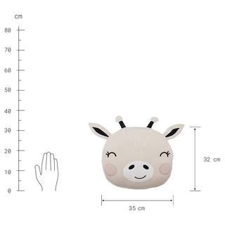 Dekokissen TINY TOWN Giraffe Baumwolle / Polyester - Mehrfarbig