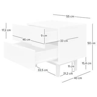 Table de chevet LINDHOLM Blanc