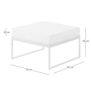 Repose-pieds TEAKLINE Tissu / Teck massif - Anthracite