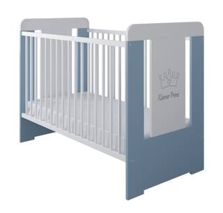 Babybett Gitterbett mit Kleiner Prinz Gravur 60x120 - Blau