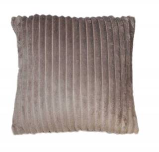 Coussin taupe et marron glacé Marron - Textile - 40 x 40 x 12 cm