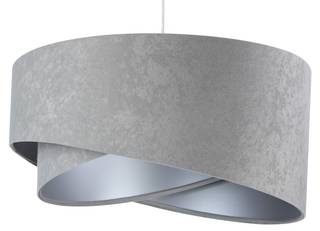 Hängelampe EFIE Silber - Metall - Textil - 50 x 25 x 50 cm