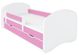 Kinderbett Henny mit Schublade Kinderbett Henny mit Schublade und Matratze - Pink - 80 x 180 cm