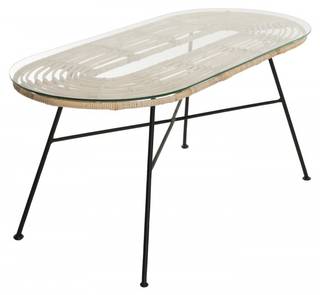 Table basse rotin naturel Marron - Rotin - 46 x 46 x 102 cm