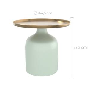 Table basse Lyne Gris - Métal - 44 x 39 x 44 cm