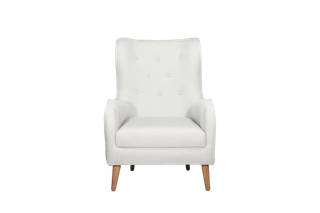 Ohrensessel Pisa TV-Sessel mit Hocker Beige - Holzwerkstoff - 80 x 102 x 82 cm