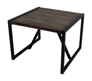 HSM Collection Table basse Noir - Bois massif - 60 x 45 x 60 cm