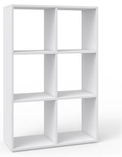 Meuble de séparation 698x1079mm blanc Blanc - En partie en bois massif - 72 x 107 x 29 cm