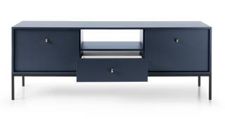 Fernsehtisch MONO 153x39x56 Blau - Schwarz