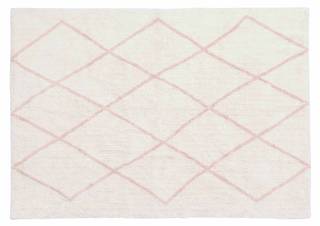 Tapis lavable en coton, FEZ Rose foncé - Textile - 140 x 200 cm