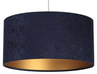 Hängelampe SELENA Blau - Metall - Textil - 50 x 25 x 50 cm