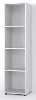 Raumteiler „Ludus“ Weiß 4 Fächer Weiß - Holz teilmassiv - 142 x 36 x 33 cm