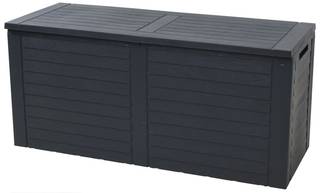 Outdoor Aufbewahrungsbox Grau - Polyrattan - Kunststoff - 115 x 53 x 115 cm