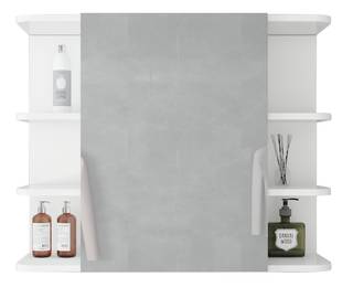Spiegelschrank Weiß 80x64x21 cm Weiß - Holzwerkstoff - 21 x 64 x 80 cm