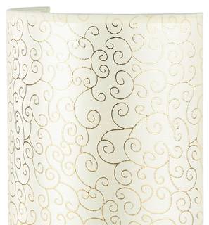 Wandleuchte ALICE Silber - Textil - Metall - 21 x 24 x 11 cm
