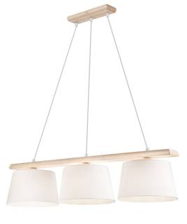 Lampe à suspension BEVERELY Marron - Bois manufacturé - 90 x 89 x 90 cm