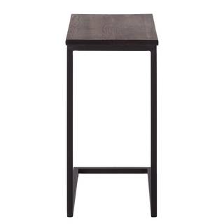 Beistelltisch Montverde II Eiche massiv / Metall - Eiche Dunkel / Schwarz