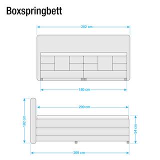 Boxspringbett Belaja (mit Elektromotor) inklusive Topper - Webstoff - Anthrazit