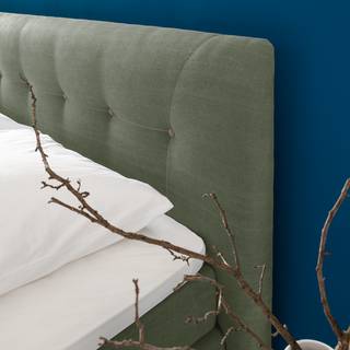 Letto boxspring Mälby Tessuto - Cachi - 160 x 200cm