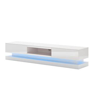 Mobile TV Brook con illuminazione LED Bianco - Legno/Effetto - 180 x 36 x 39 cm