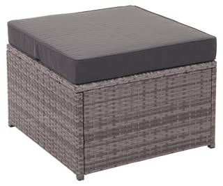 Poly-Rattan Garnitur HWC-J34 (4-teilig) Grau