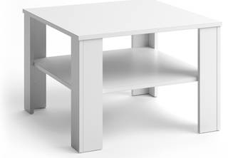 Couchtisch „Homer“ Weiß Weiß - Holz teilmassiv - 60 x 42 x 60 cm