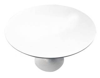 Runder Tisch Weiß - Metall - 100 x 75 x 100 cm