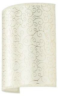 Wandleuchte ALICE Silber - Textil - Metall - 21 x 24 x 11 cm