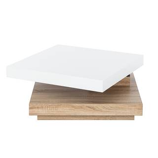 Table basse Emblaze Blanc brillant / Imitation chêne Sonoma