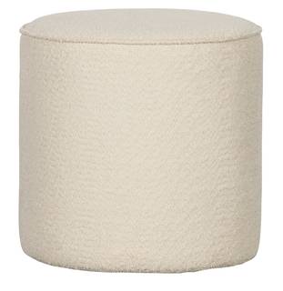 Hocker Rund Sara Weiß - Textil - 46 x 46 x 46 cm