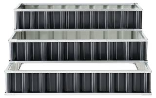 Pflanzbeet Renswoude Grau - Metall - 118 x 60 x 118 cm